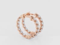 Amara-Hoop Earrings with Lab Grown Diamonds