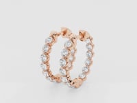 Amara-Hoop Earrings with Lab Grown Diamonds