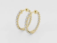 Amara-Diamond Hoop Earrings for Women