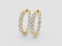 Amara-Diamond Hoop Earrings for Women