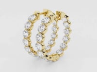 Amara-Diamond Hoop Earrings for Women
