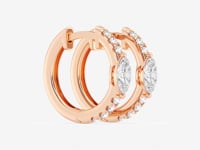Mariah-Hoop Earrings with Lab Grown Diamonds