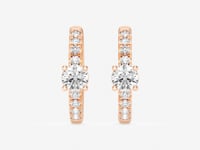 Mariah-Hoop Earrings with Lab Grown Diamonds