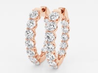 Clara-Hoop Earrings with Lab Grown Diamonds