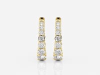 Evangeline-Diamond Hoop Earrings for Women