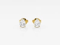 Lila-Diamond Stud Earrings for Women