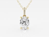 Elise-Lab Grown Diamond Necklace Pendant for Women
