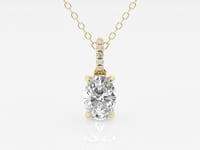 Elise-Lab Grown Diamond Necklace Pendant for Women