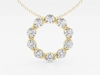 Luna-Lab Grown Diamond Necklace Pendant for Women