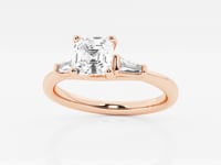 Eliza-Side Stone Engagement Ring - Lab Grown Diamonds