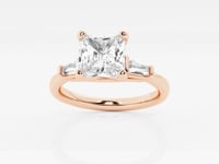 Eliza-Side Stone Engagement Ring - Lab Grown Diamonds