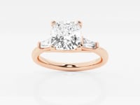 Eliza-Side Stone Engagement Ring - Lab Grown Diamonds