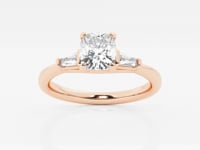 Eliza-Side Stone Engagement Ring - Lab Grown Diamonds