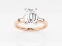 Eliza-Side Stone Engagement Ring - Lab Grown Diamonds