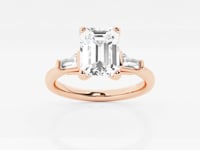 Eliza-Side Stone Engagement Ring - Lab Grown Diamonds