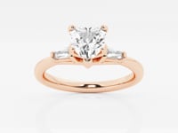 Eliza-Side Stone Engagement Ring - Lab Grown Diamonds