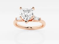 Eliza-Side Stone Engagement Ring - Lab Grown Diamonds