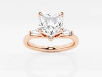 Eliza-Side Stone Engagement Ring - Lab Grown Diamonds