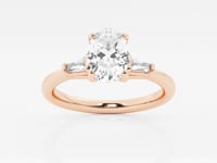 Eliza-Side Stone Engagement Ring - Lab Grown Diamonds