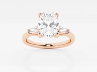 Eliza-Side Stone Engagement Ring - Lab Grown Diamonds