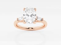Eliza-Side Stone Engagement Ring - Lab Grown Diamonds