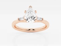 Eliza-Side Stone Engagement Ring - Lab Grown Diamonds
