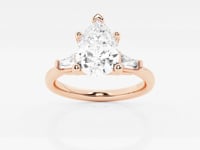 Eliza-Side Stone Engagement Ring - Lab Grown Diamonds