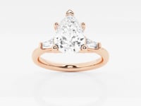 Eliza-Side Stone Engagement Ring - Lab Grown Diamonds