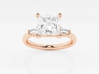Eliza-Side Stone Engagement Ring - Lab Grown Diamonds