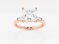 Eliza-Side Stone Engagement Ring - Lab Grown Diamonds