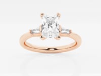 Eliza-Side Stone Engagement Ring - Lab Grown Diamonds