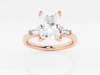 Eliza-Side Stone Engagement Ring - Lab Grown Diamonds