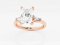 Eliza-Side Stone Engagement Ring - Lab Grown Diamonds