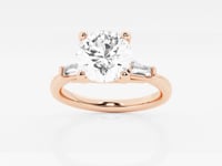 Eliza-Side Stone Engagement Ring - Lab Grown Diamonds