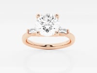 Eliza-Side Stone Engagement Ring - Lab Grown Diamonds