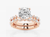 Emilia-Side Stone Engagement Ring - Lab Grown Diamonds