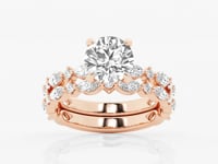 Emilia-Side Stone Engagement Ring - Lab Grown Diamonds