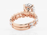 Emilia-Side Stone Engagement Ring - Lab Grown Diamonds
