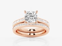 Evangeline-Side Stone Engagement Ring - Lab Grown Diamonds
