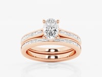 Evangeline-Side Stone Engagement Ring - Lab Grown Diamonds