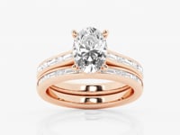 Evangeline-Side Stone Engagement Ring - Lab Grown Diamonds