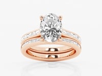 Evangeline-Side Stone Engagement Ring - Lab Grown Diamonds