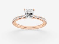 Evelyn-Side Stone Engagement Ring - Lab Grown Diamonds