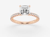 Evelyn-Side Stone Engagement Ring - Lab Grown Diamonds