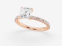 Evelyn-Side Stone Engagement Ring - Lab Grown Diamonds