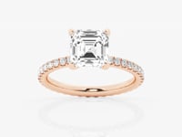 Evelyn-Side Stone Engagement Ring - Lab Grown Diamonds