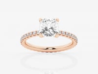Evelyn-Side Stone Engagement Ring - Lab Grown Diamonds