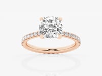 Evelyn-Side Stone Engagement Ring - Lab Grown Diamonds