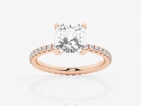 Evelyn-Side Stone Engagement Ring - Lab Grown Diamonds