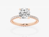 Evelyn-Side Stone Engagement Ring - Lab Grown Diamonds